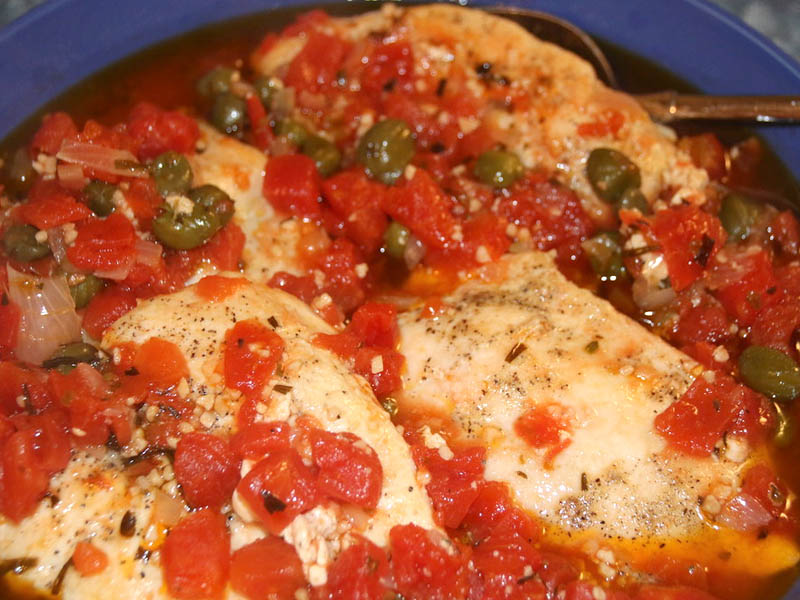 Chicken with Tomato and Basil Recipe