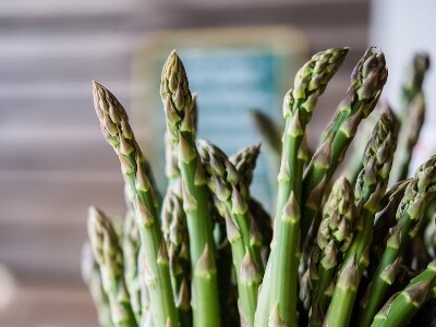 asparagus close up on a blurred background